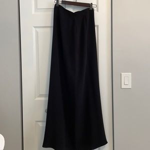 Black silk Giorgio Armani long skirt.